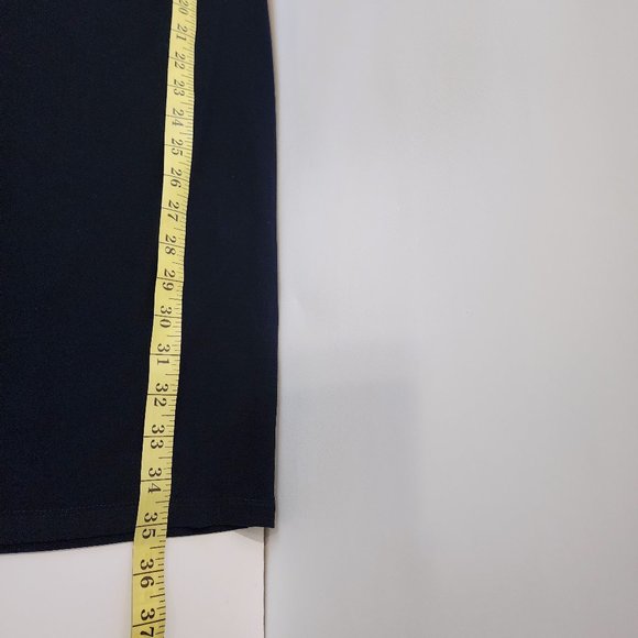 Chaps Sequin Cold Shoulder Chiffon Overlay Dress - Picture 9 of 10